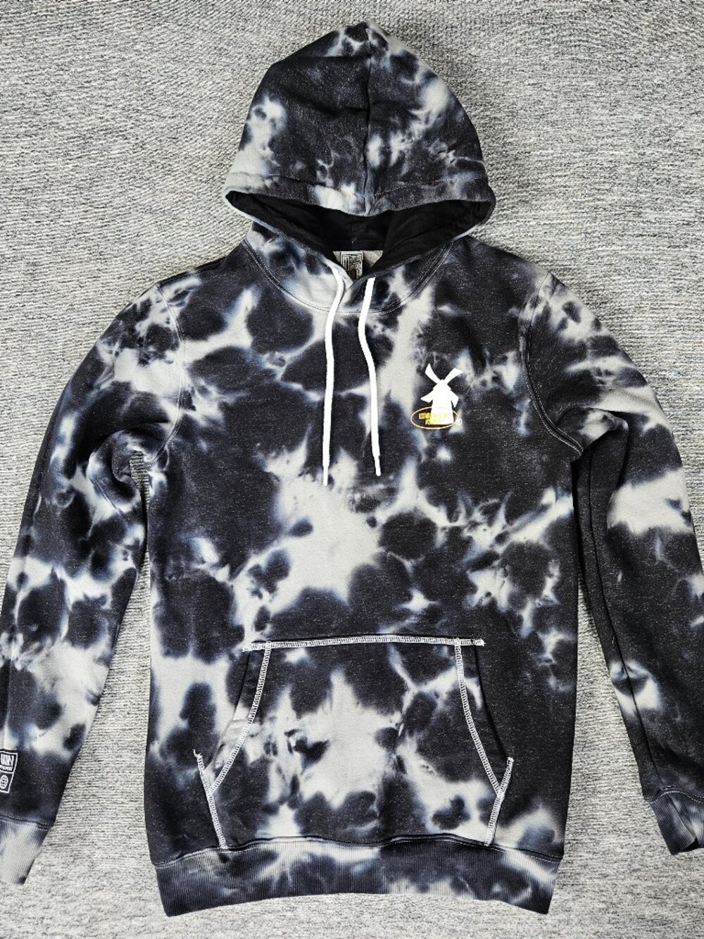 Dutch Bros Coffee Sz Small Tie Dye Hoodie Logo Serving You Since 92 Windmill EUC